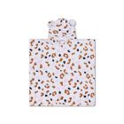Poncho de plage léopard kaki 65x65 cm