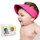 Bonnet de bain bébé réglable en silicone Kap, rose