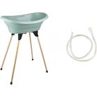 Baignoire Vasco avec pied et tuyau Vert sauge