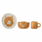 Ensemble de vaisselle. Kittie Marron. Grès