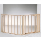 Barrière de sécurité modublable 120-180 cm - Bois naturel
