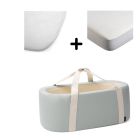 Pack couffin Kuko Farrow + alèse et drap housse blanc