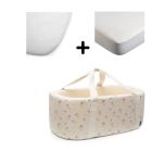 Pack couffin Kuko Mimosa + alèse et drap housse blanc