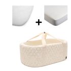 Pack couffin Kuko Pia + alèse et drap housse blanc