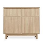 Commode avec 2 portes et 2 tiroirs Kyo - Honey Ash