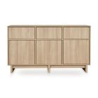 Commode XL avec 3 portes et 3 tiroirs Kyo - Honey Ash