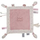 Doudou plat Coeur rose
