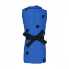 Lange bébé 70x70 cm Bianca Cœur Bleu Grec