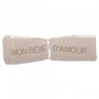 Lange gaze de coton Biscuit et feuilles