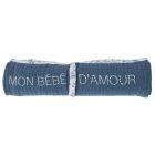 Lange gaze de coton pierre bleue / imprimé forêt