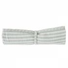 Lange gaze de coton gaufré rayé vert de gris