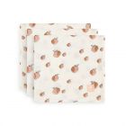 Lot de 3 langes coton hydrophile 70x70 cm Peach