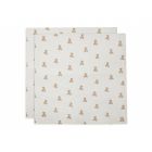 Lot de 2 langes coton hydrophile 115x115 cm Teddy Bear