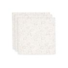 Lot de 3 langes gaze de coton 70 x 70 cm Elephant Tales