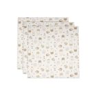 Lot de 3 langes gaze de coton 70 x 70 cm Miffy Family Farm
