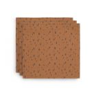 Lot de 3 langes coton hydrophile 70x70 cm Spot Caramel
