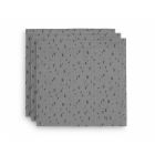 Lot de 3 langes coton hydrophile 70x70 cm Spot Storm Grey