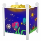 Lanterne Magique Papillons - bois blanc 12V