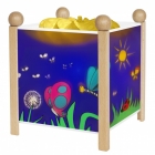 Lanterne Magique Papillons - bois naturel 12V