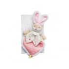 Doudou Lapin de sucre rose