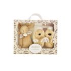 Coffret doudou lapin et chaussons Beige