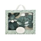 Coffret doudou lapin et chaussons Vert sauge