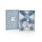 Doudou plat lapin bleu Lapin DOUDOU 18 cm