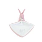 Doudou lapin mouchoir 10 cm Rose