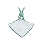 Doudou lapin mouchoir 10 cm Vert sauge