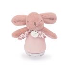 Veilleuse musicale culbuto lapin DOUDOU Rose