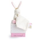 Doudou mouchoir Perlidoudou Lapin étoile rose