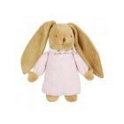 Peluche musicale Lapin Nid d'Ange 25cm Rose poudré