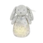 Peluche veilleuse musicale Augustin le lapin gris clair