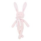 Peluche Augustin le lapin tout doux rose pâle
