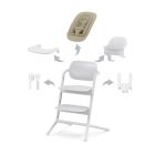 Pack Chaise Lemo 4 en 1 (chaise + transat + babyset + plateau repas) - All White