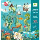 Stickers repositionnables avec décors Les aventures en mer