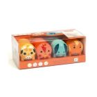 Lot de 4 tampons auto encreurs pour enfant Animaux de la ferme