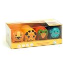 Lot de 4 tampons auto encreurs pour enfant Animaux de la savane