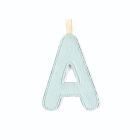Lettre en tissu phosphorescente bleue A