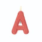 Lettre en tissu phosphorescente rose A