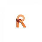 Lettre bois - R orange