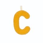 Lettre en tissu phosphorescente jaune C