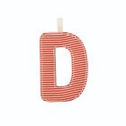 Lettre en tissu phosphorescente rose D