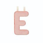 Lettre en tissu phosphorescente rose E