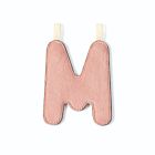 Lettre en tissu phosphorescente rose / bleue M