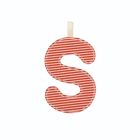 Lettre en tissu phosphorescente rouge S