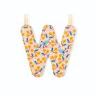 Lettre en tissu phosphorescente W