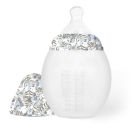 Biberon anti-colique 330 ml en silicone médical, Liberty Mimosa Bleu 3m+