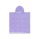 Poncho de plage léopard lila 65x65 cm