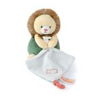 Peluche avec doudou mouchoir Couleurs savane Lion